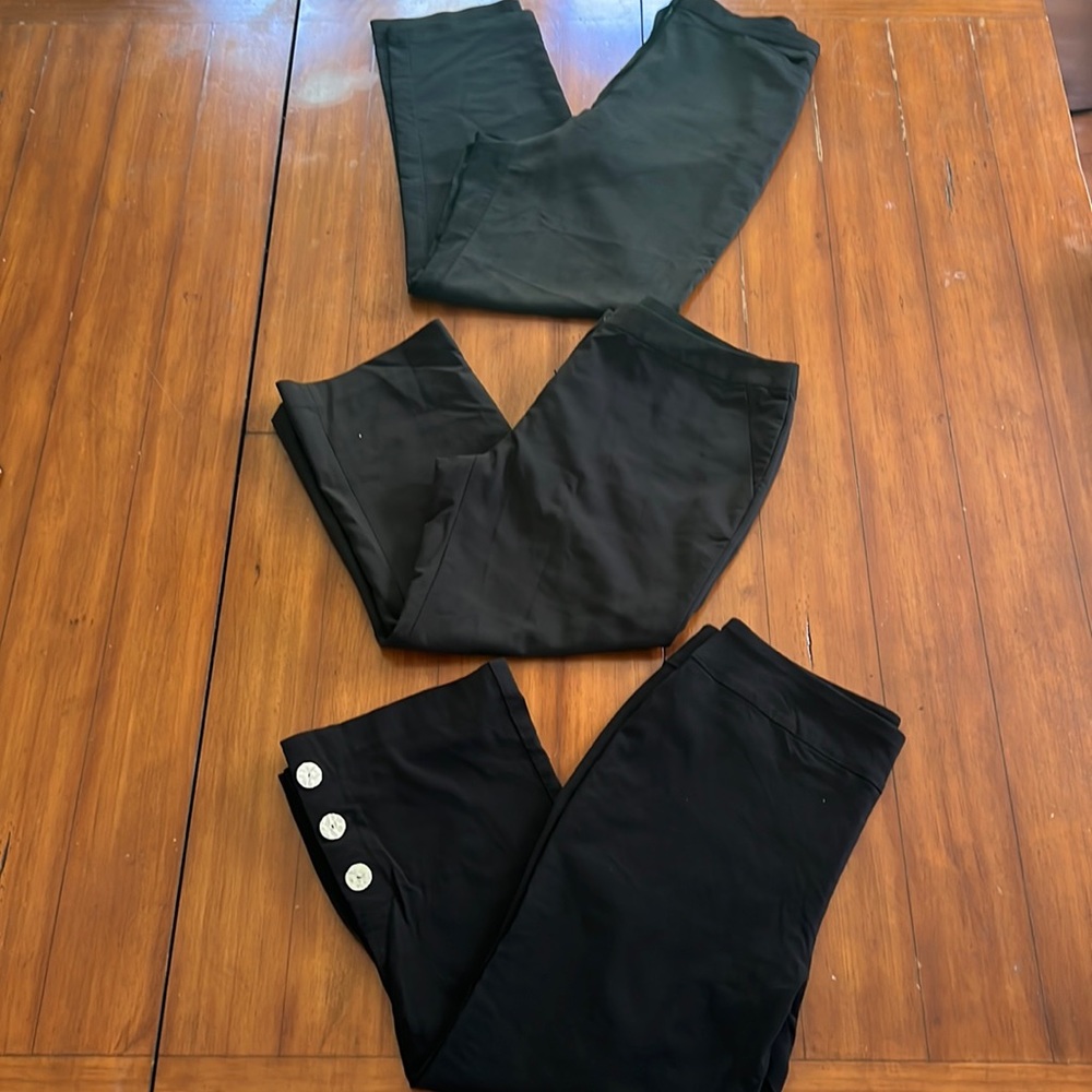 3 for 1 - Womens Slacks. Sizes 12 & 14. Color Black. See add’l info below.